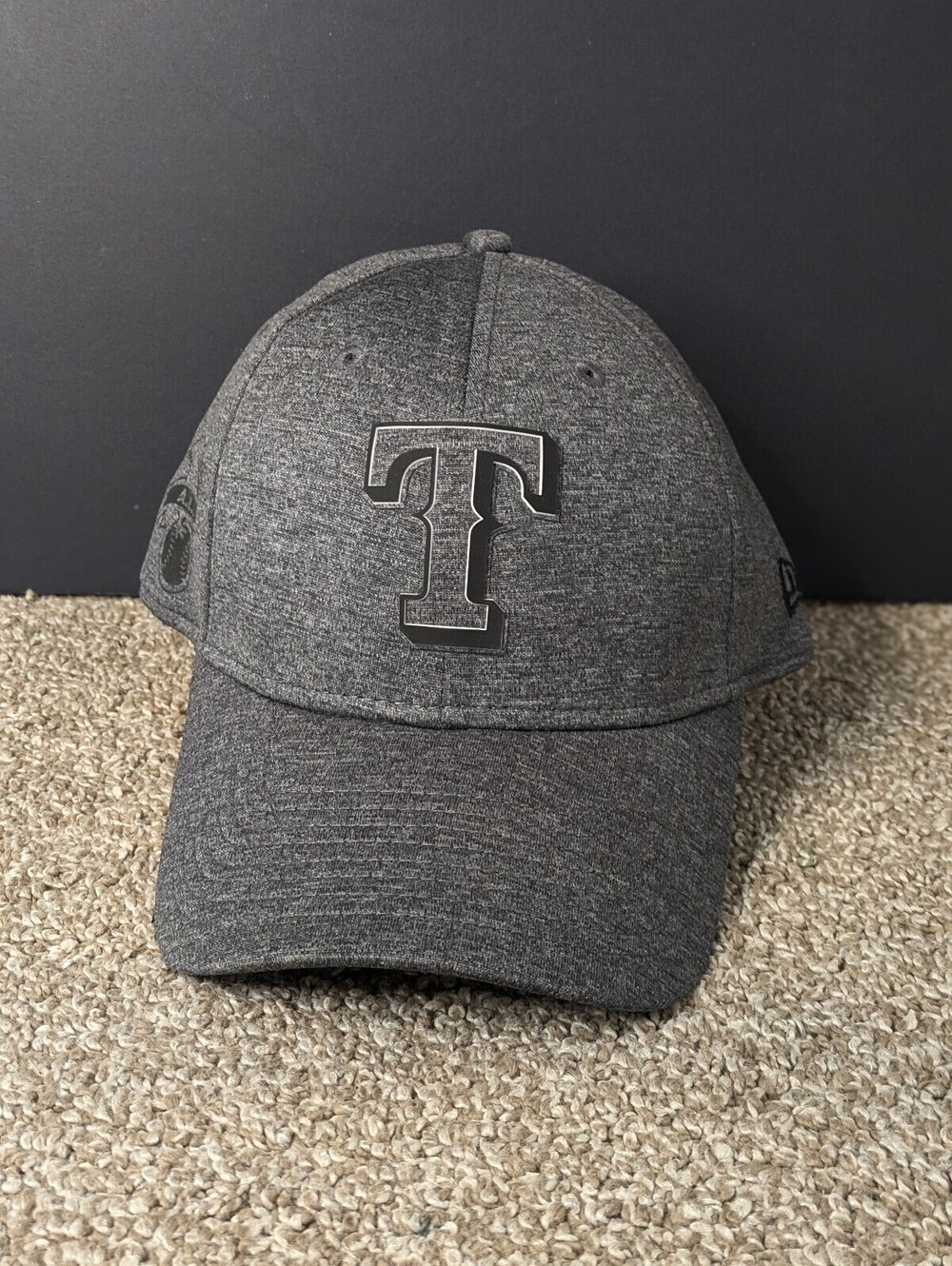 New Era 39THIRTY Texas Rangers Baseball Hat Cap Large Extra Large Gray